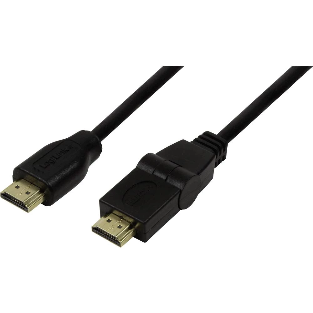 LogiLink HDMI Priključni kabel [1x Muški konektor HDMI - 1x Muški konektor HDMI] 1.8 m Crna slika