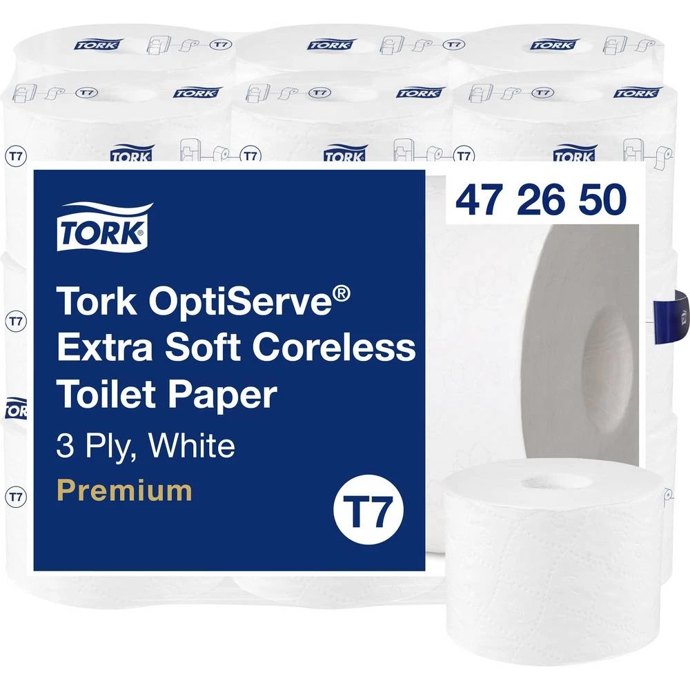 TORK toaletni papir T7-System Hülsenloses Toilettenpapier 3-lag T7 472650 Broj slojeva: 3 List 18 kom. slika