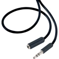 SpeaKa Professional-JACK audio produžni kabel [1x JACK utikač 3.5 mm - 1x JACK utičnica 3.5 mm] 5 m crn SuperSoft slika