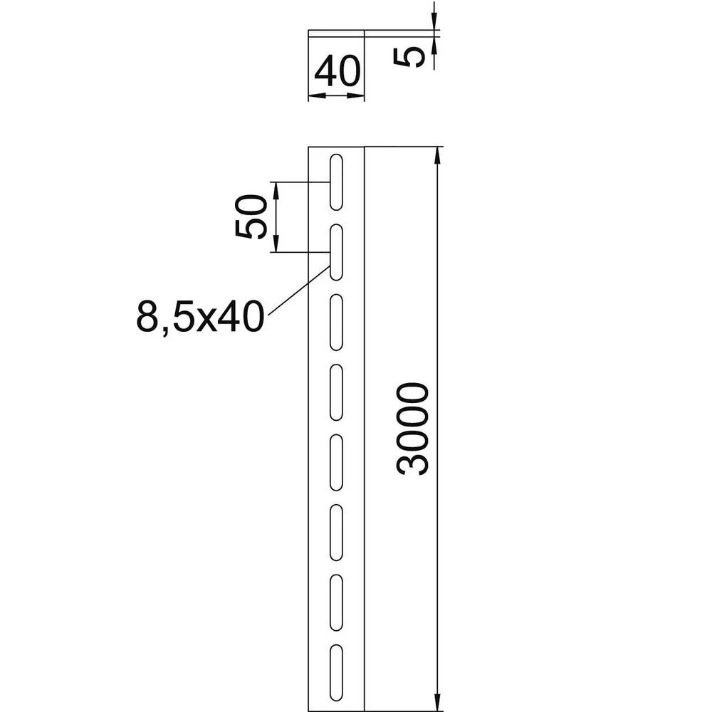 OBO Bettermann 6479103 FLA 5 FTK SGR pribor za montažu 3 m slika