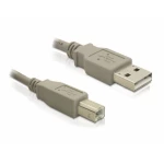 Delock USB kabel USB 2.0 USB-A utikač, USB-B utikač 1.80 m siva 82215