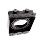 Pribor, kardanski umetak bez okvira za modularni sustav COB, duljina 178 mm, širina 120 mm, visina 50 mm Deko Light  930095 kardanski umetak     srebrno-crna