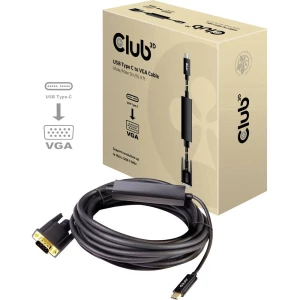club3D USB Priključni kabel 5 m Crna slika