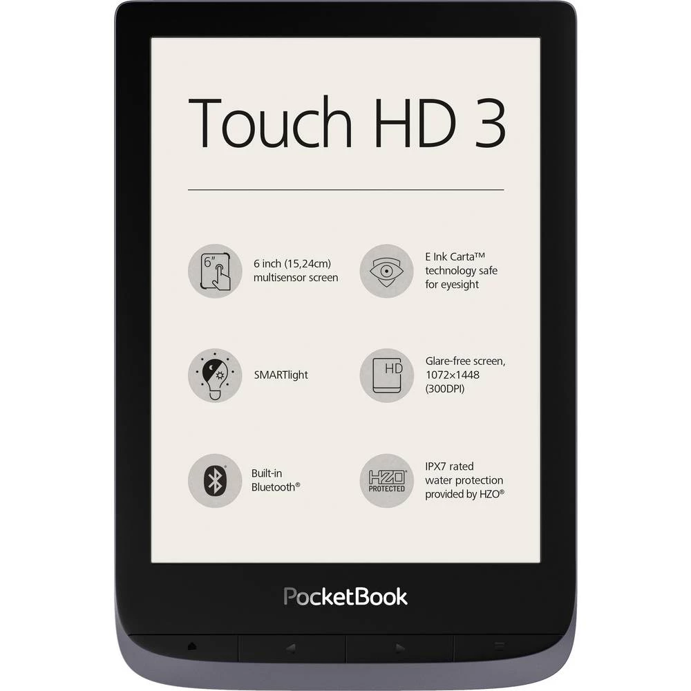 PocketBook Touch HD3 + Cover eBook-čitač 15.2 cm (6 ") Crna, Siva slika