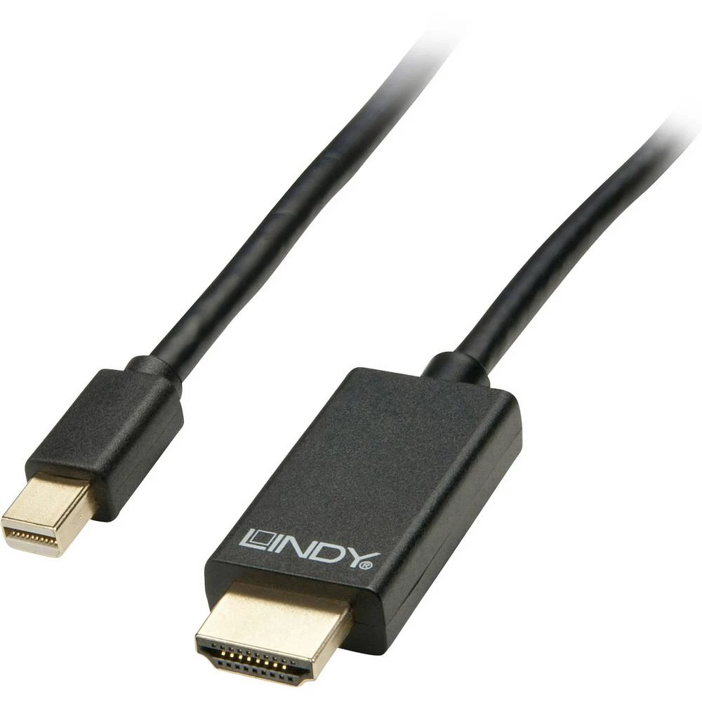 LINDY Mini-DisplayPort / HDMI adapterski kabel Mini DisplayPort utikač, HDMI-A utikač 5.00 m crna 41667  DisplayPort kabel slika