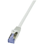 LogiLink CQ3112S RJ45 mrežni kabel, Patch kabel CAT 6a S/FTP 20 m siva sa zaštitom za nosić, vatrostalan, sveukupno zašt