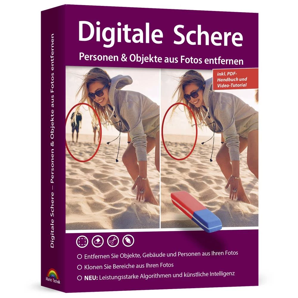 Markt & Technik Digitale Schere - Objekte und Personen entfernen puna verzija 1 licenca Windows obrada slike slika