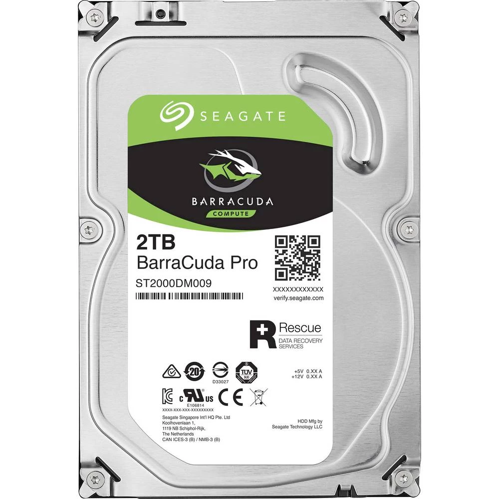 Unutarnji tvrdi disk 8.9 cm (3.5 ") 2 TB Seagate BarraCuda Pro Bulk ST2000DM009 SATA III slika