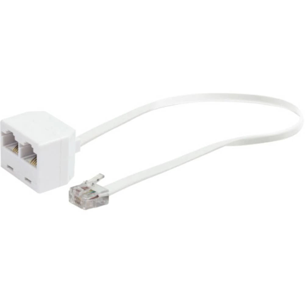 Schwaiger ISDN Adapter [1x Muški konektor RJ45 - 2x Ženski konektor RJ45] 0.1 m Bijela slika