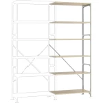 Dodatni modul regalne police (Š x V x d) 1000 x 2500 x 700 mm Drveni pod Manuflex RB2372