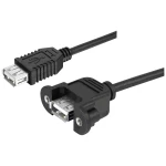 Lyndahl LKPK013 USB 2.0 adapterski kabel za montažu na panel (2x A utičnica) 0,2 m Lyndahl USB kabel USB 2.0 USB-A utičnica 0.2 m crna  LKPK013