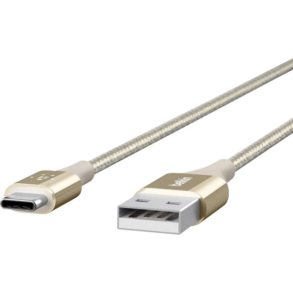 Belkin USB 2.0 Priključni kabel [1x Muški konektor USB-C&trade; - 1x Muški konektor USB 2.0 tipa A] 1.2 m Zlatna utikač primjenj slika