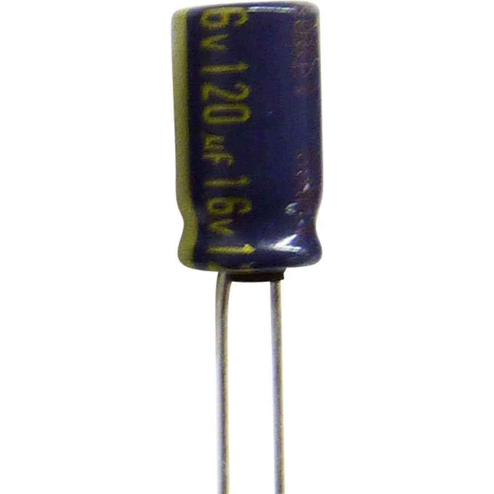 Elektrolitski kondenzator, radijalno ožičen 2.5 mm 100 Â&micro;F 25 V/DC 20 % (promjer x V) 6.3 mm x 11.2 mm Panasonic EEUFR1E10 slika