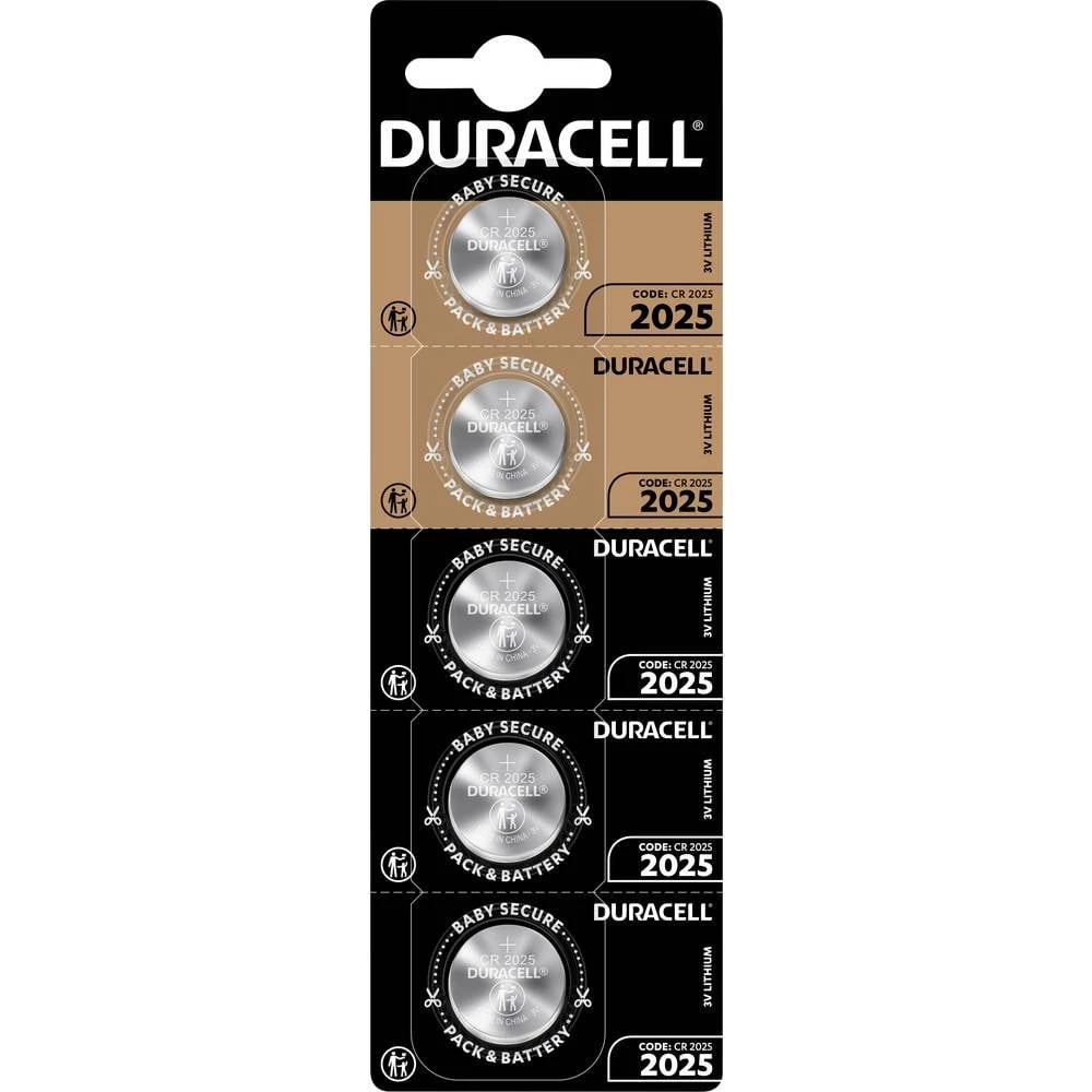 Duracell gumbasta baterija CR 2025 3 V 5 kom. 165 mAh litijev Elektro 2025 slika