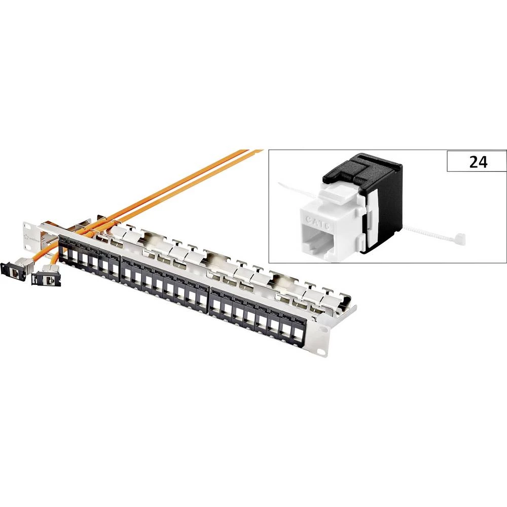 24 ulaza Mreža Patch panel Renkforce WF CAT 6A 1 HE slika
