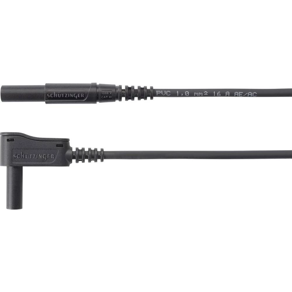Schützinger MSWFK A341 / 1 / 100 / SW mjerni kabel [konektor 4 mm - konektor 4 mm] crna 1 St. slika