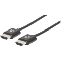 Manhattan HDMI priključni kabel HDMI-A utikač, HDMI-A utikač 0.50 m crna 394406  HDMI kabel slika