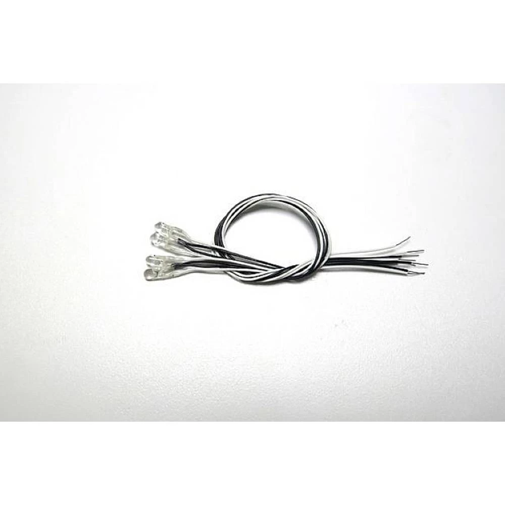 4x LED 6V bijela 4000mcd 3mm bez kragne sa žicom 15cm WEDICO-models 2340-W weiß  LED komplet 4 St. slika