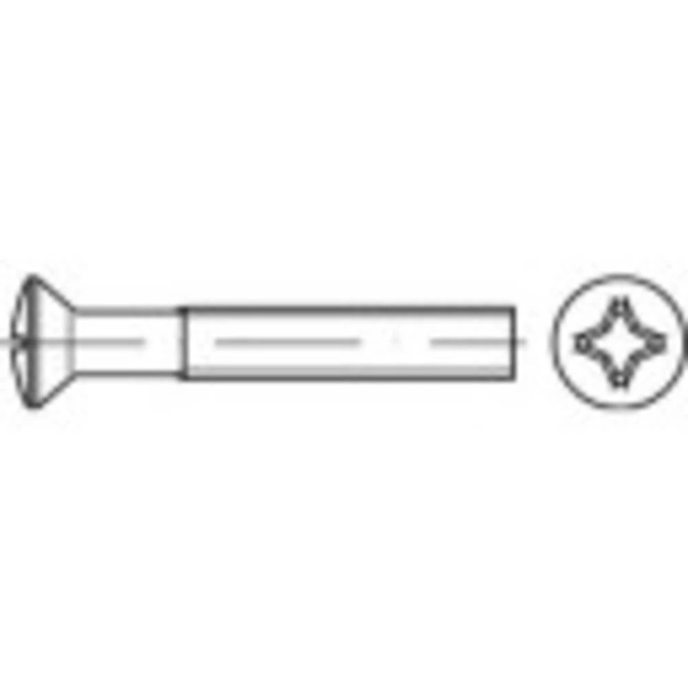 TOOLCRAFT  1066379 vijci s upuštenom lećastom glavom  M5 30 mm križni philips DIN 966   nehrđajući čelik A2 500 St. slika