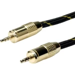 Roline 11.88.4283 utičnica audio priključni kabel [1x 3,5 mm banana utikač - 1x 3,5 mm banana utikač] 2.50 m crna/zlatna