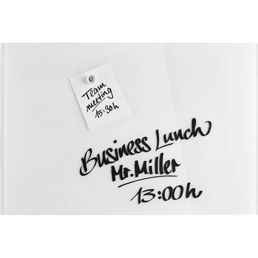 Magnetoplan magnetska ploča od stakla (Š x V) 400 mm x 600 mm bijela 13402000 slika