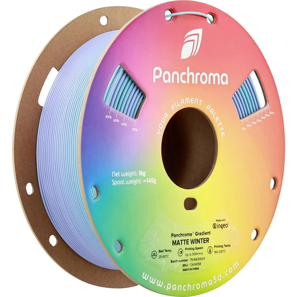 Polymaker CA04058 Panchroma™ Gradient Matte 3D pisač filament PLA višebojni 1.75 mm 1000 g zima, plava boja, ljubičasta slika