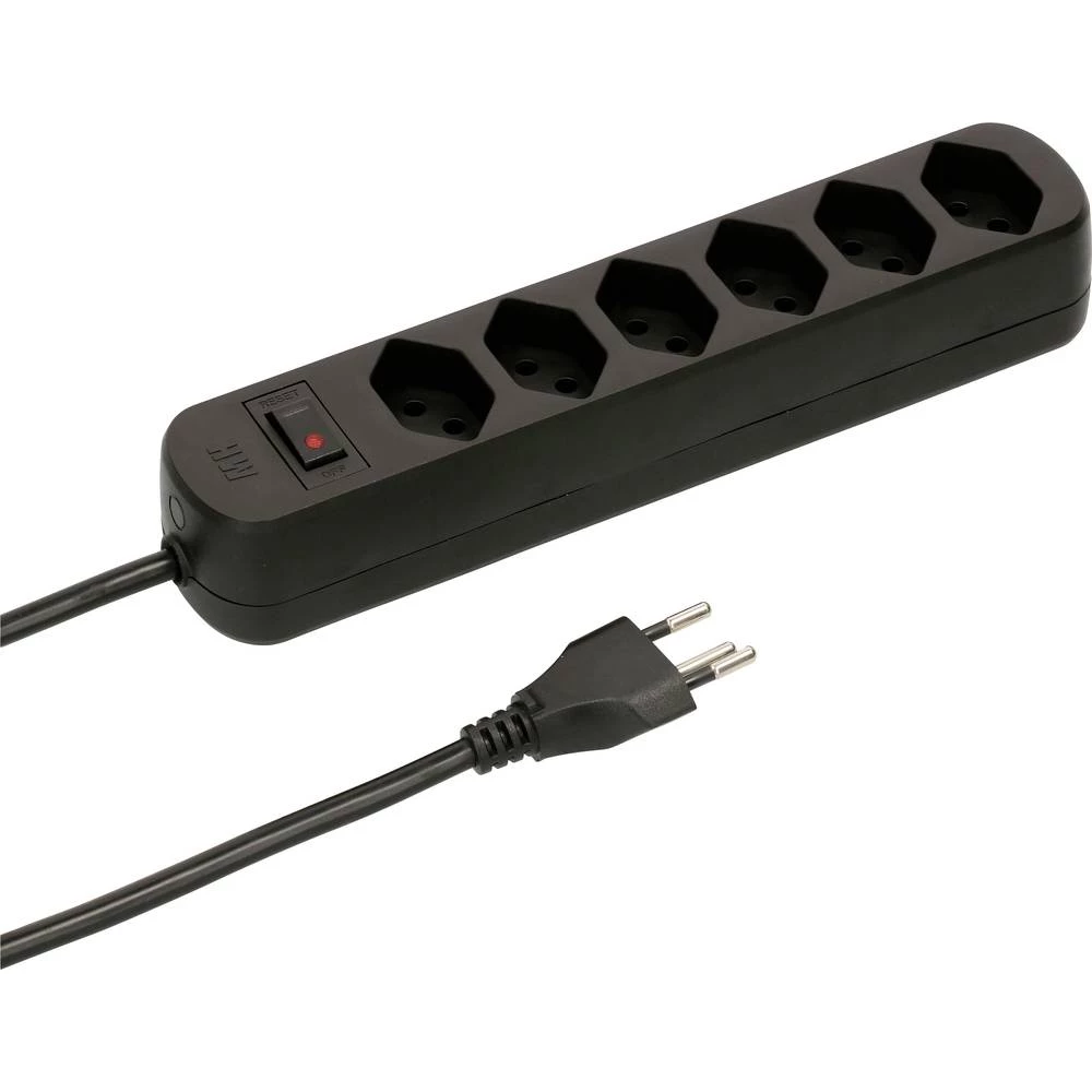 Max Hauri 160269 razdjelna letva s prekidačem 1 komad crna ch utikač 1 St. slika