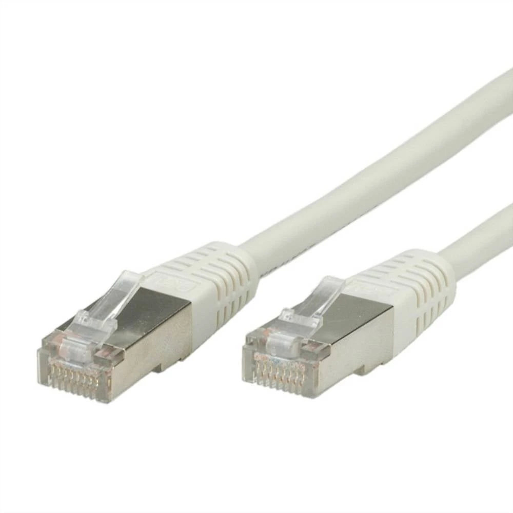 Value 21.99.0305 RJ45 mrežni kabel, Patch kabel cat 5e S/FTP 5.00 m siva dvostruko zaštićen, pozlaćeni kontakti 1 St. slika