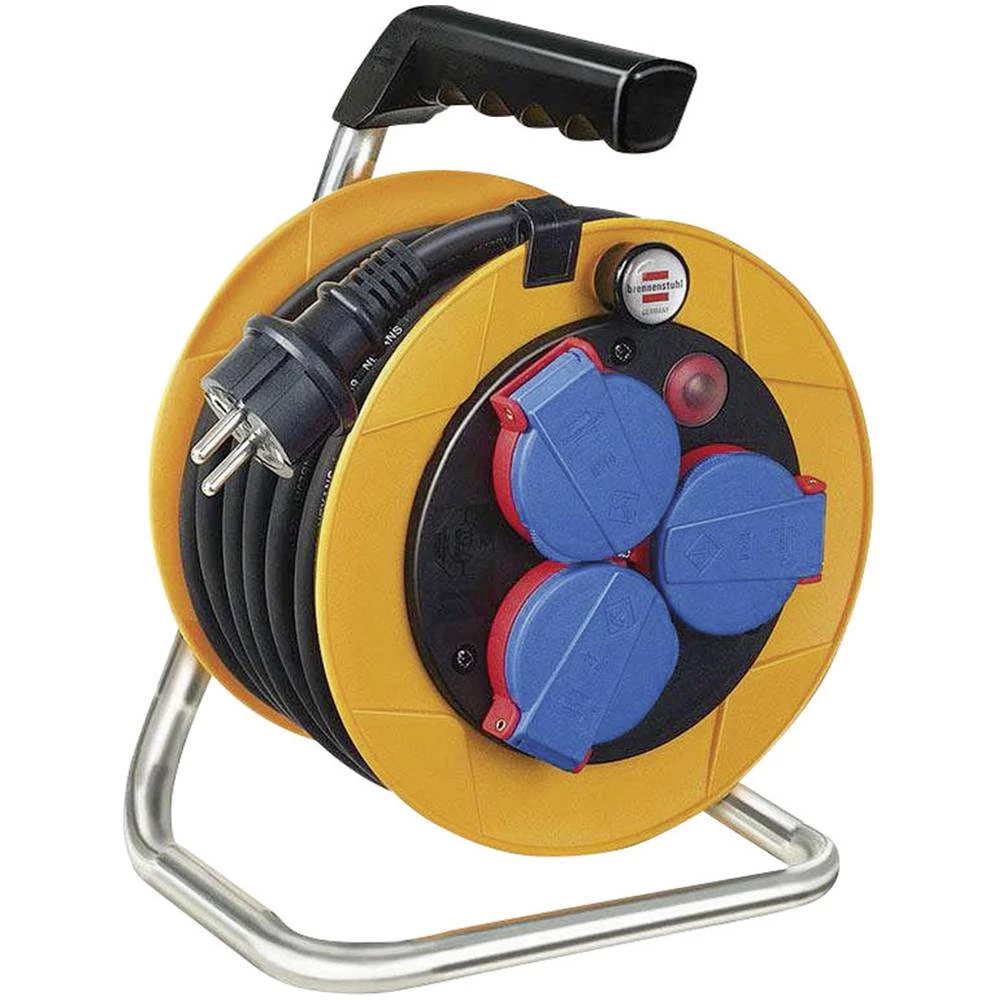 Brennenstuhl 1072500 kabelski bubanj 10.00 m crna sigurnosni utikač od gume slika