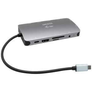 Dicota D31955 USB-C® priključna stanica Pogodno za marku (priključne stanice za prijenosno računalo): Universal  USB-C® Power Delivery, integrirani čitač kartica slika