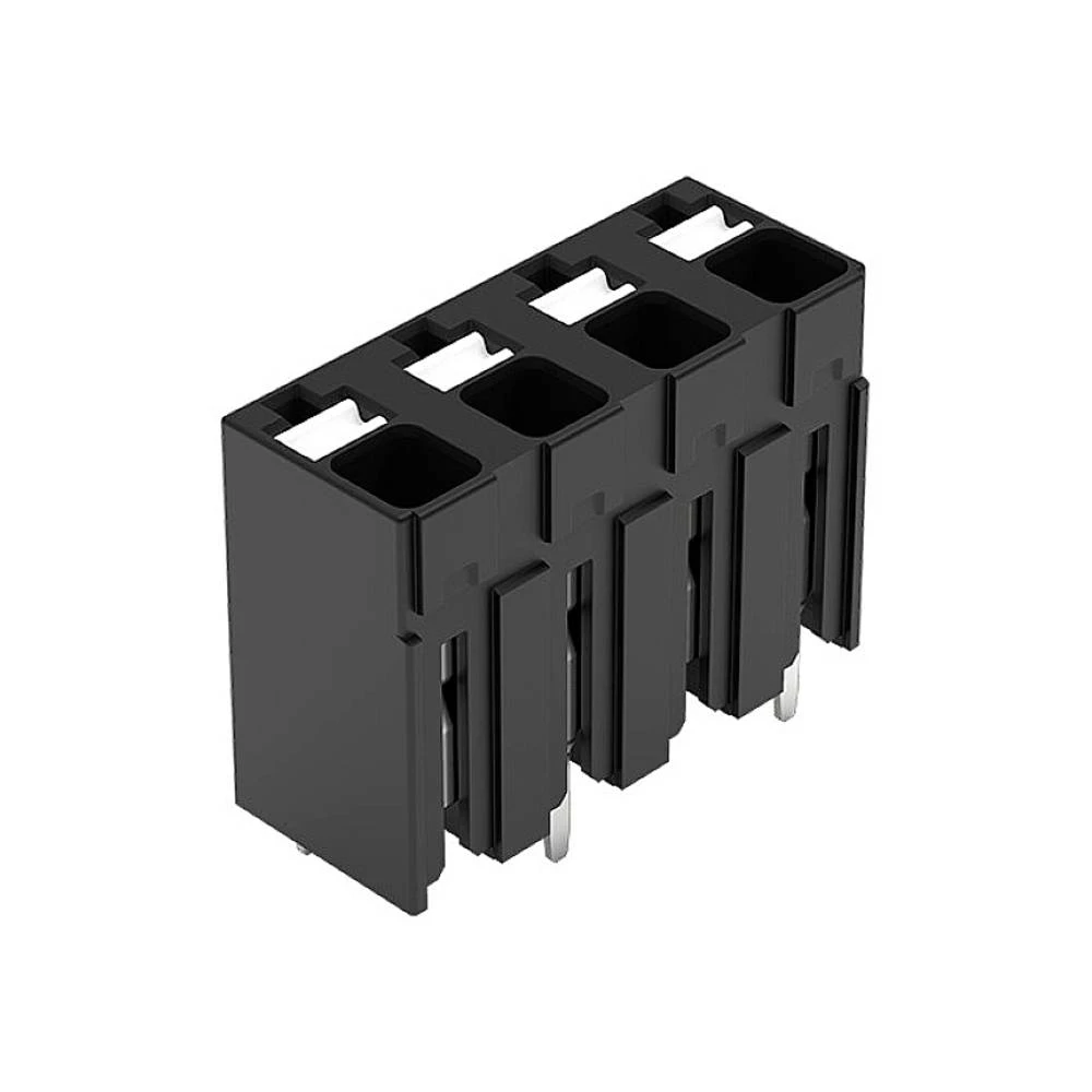 THR PCB terminal, potiskivači, 1,5 mm², korak 5 mm, 4-pinski, ugurati CAGE CLAMP®, 1,50 mm², crno WAGO 2086-3124 stezaljka za tiskane ploče 1.50 mm² Broj polova (broj) 4 crna 1 St. slika