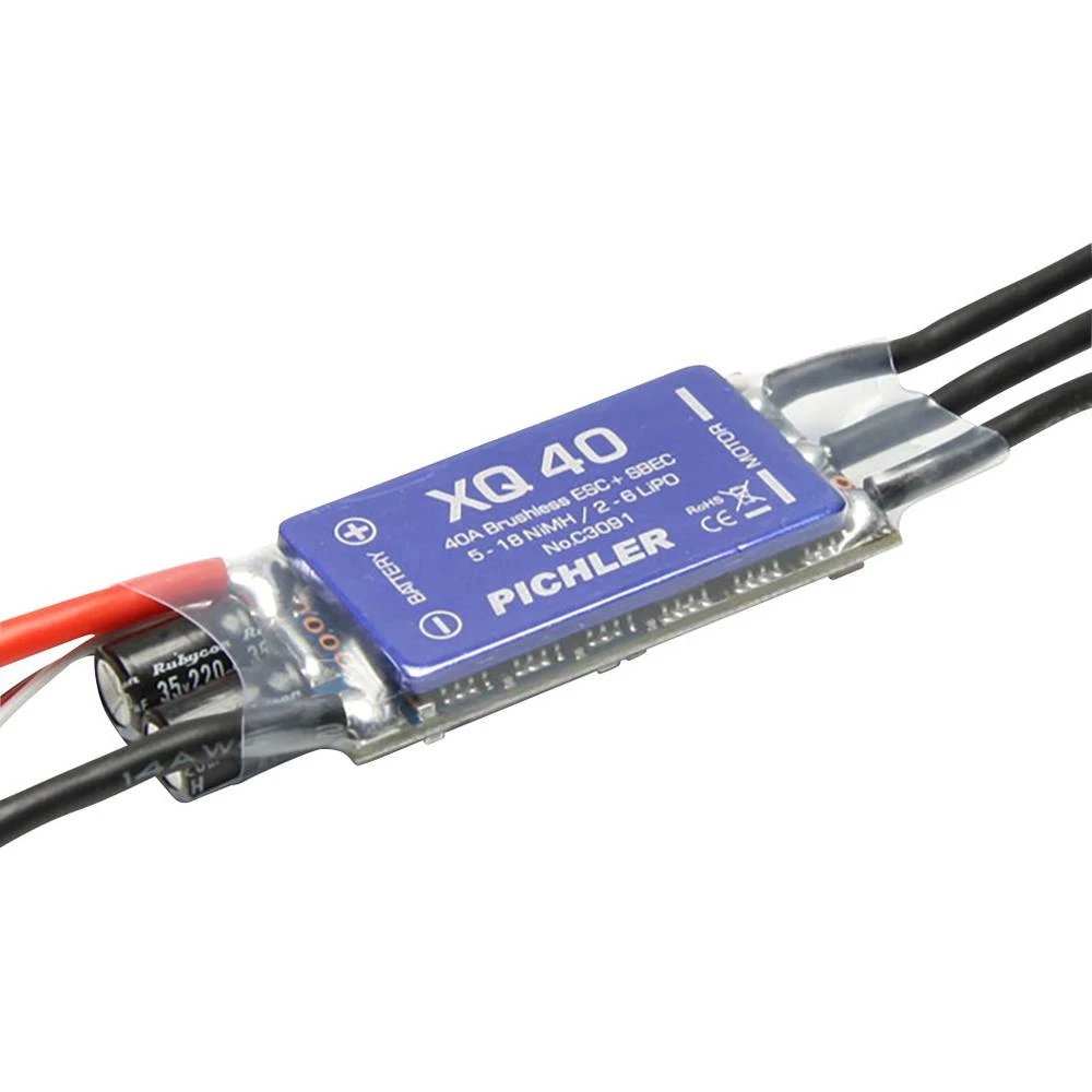 Regulator leta za Brushless modele aviona Pichler XQ 40 Opteretivost (maks.): 60 A slika