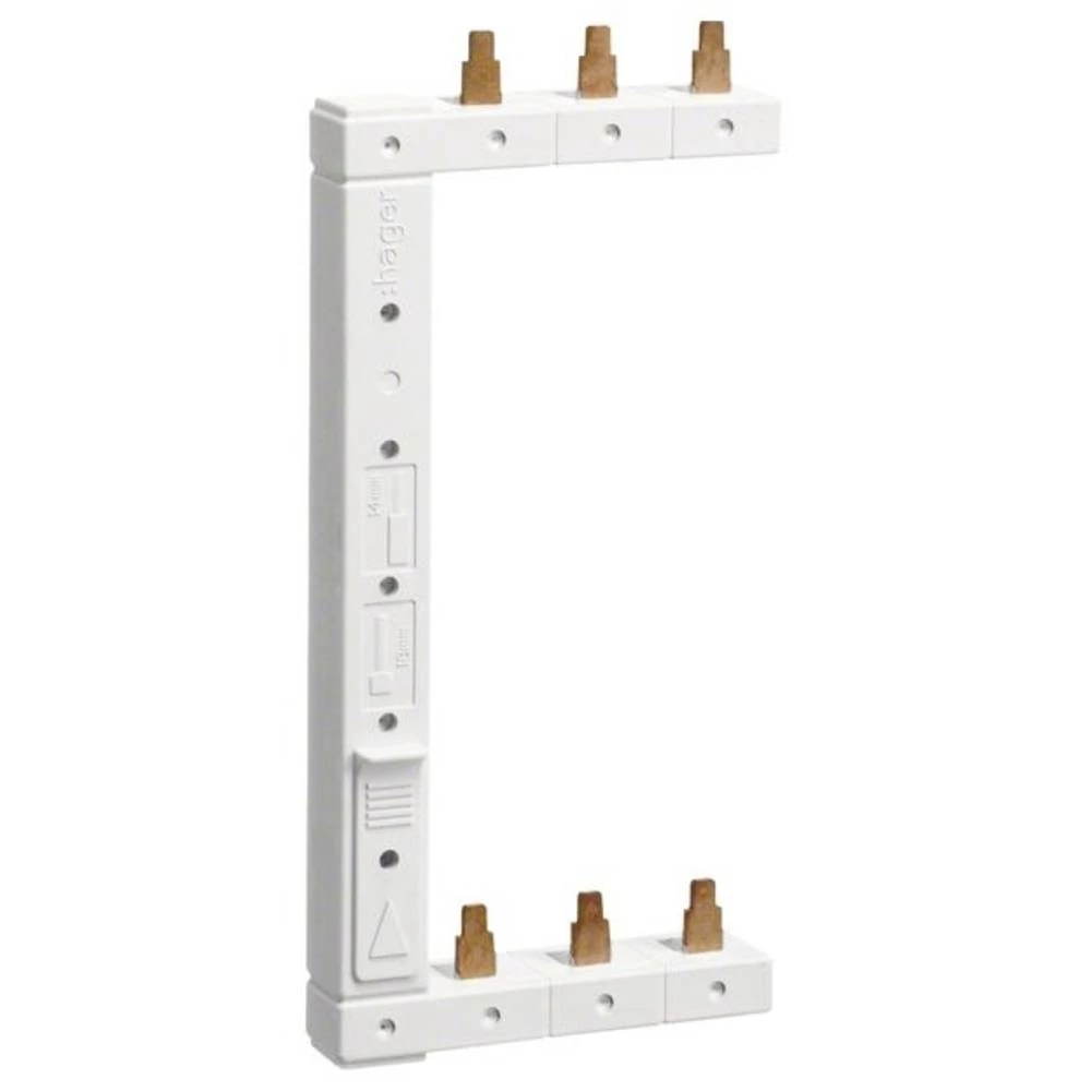 Hager KCL363L fazna šina   smeđa boja, plava boja 3-polni slika