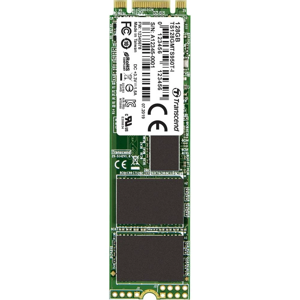 Transcend MTS950T-I 128 GB unutarnji M.2 PCIe NVMe SSD 2280 SATA 6 Gb/s maloprodaja TS128GMTS950T-I slika