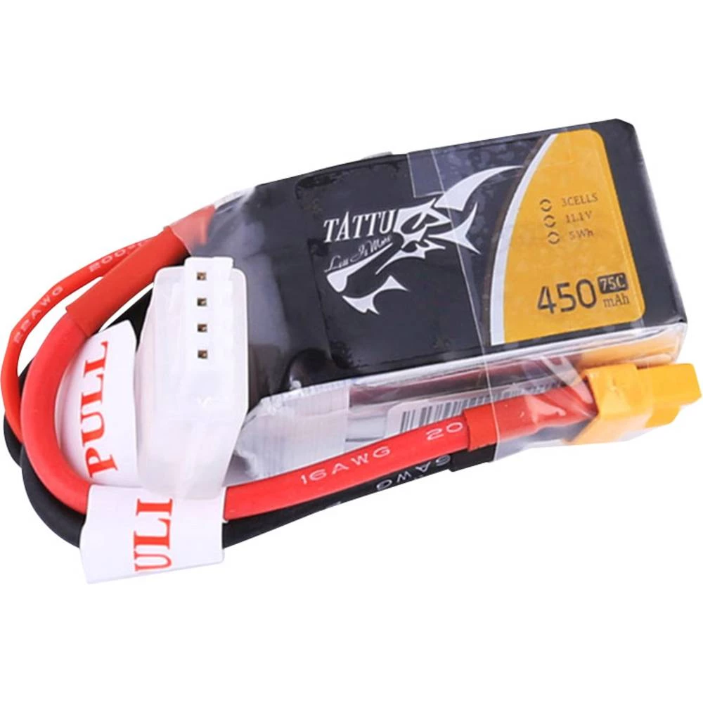 LiPo akumulatorski paket za modele 11.1 V 450 mAh Broj ćelija: 3 75 C Tattu Softcase XT30 slika