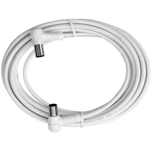 Antene Priključni kabel [1x 75 Ω antenski muški konektor - 1x 75 Ω antenski ženski konektor] 3.75 m 85 dB Bijela Axi slika
