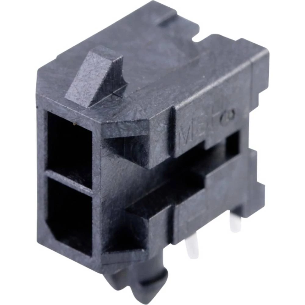 Molex 430450202 Micro-Fit 3.0 Right-Angle Header, 3.00mm Pitch, Dual Row, 2 Circuits, with Snap-in Plastic Peg PCB Lock, slika