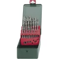 Set metalnih spiralnih svrdla HSS 25-dijelni Metabo 627154000 brušen DIN 338 cilindrična drška 1 Set slika