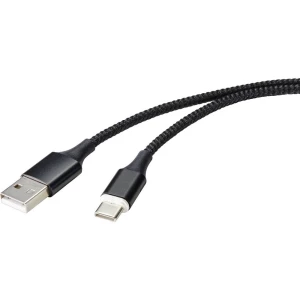 Renkforce    USB kabel    USB 2.0    USB-A utikač, USB-C™ utikač    1.00 m    crna    magnetski utikač slika