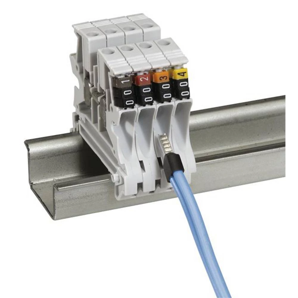 Legrand 037689 dvostruka kabelska stopica 1.50 mm²  crna 500 St. slika