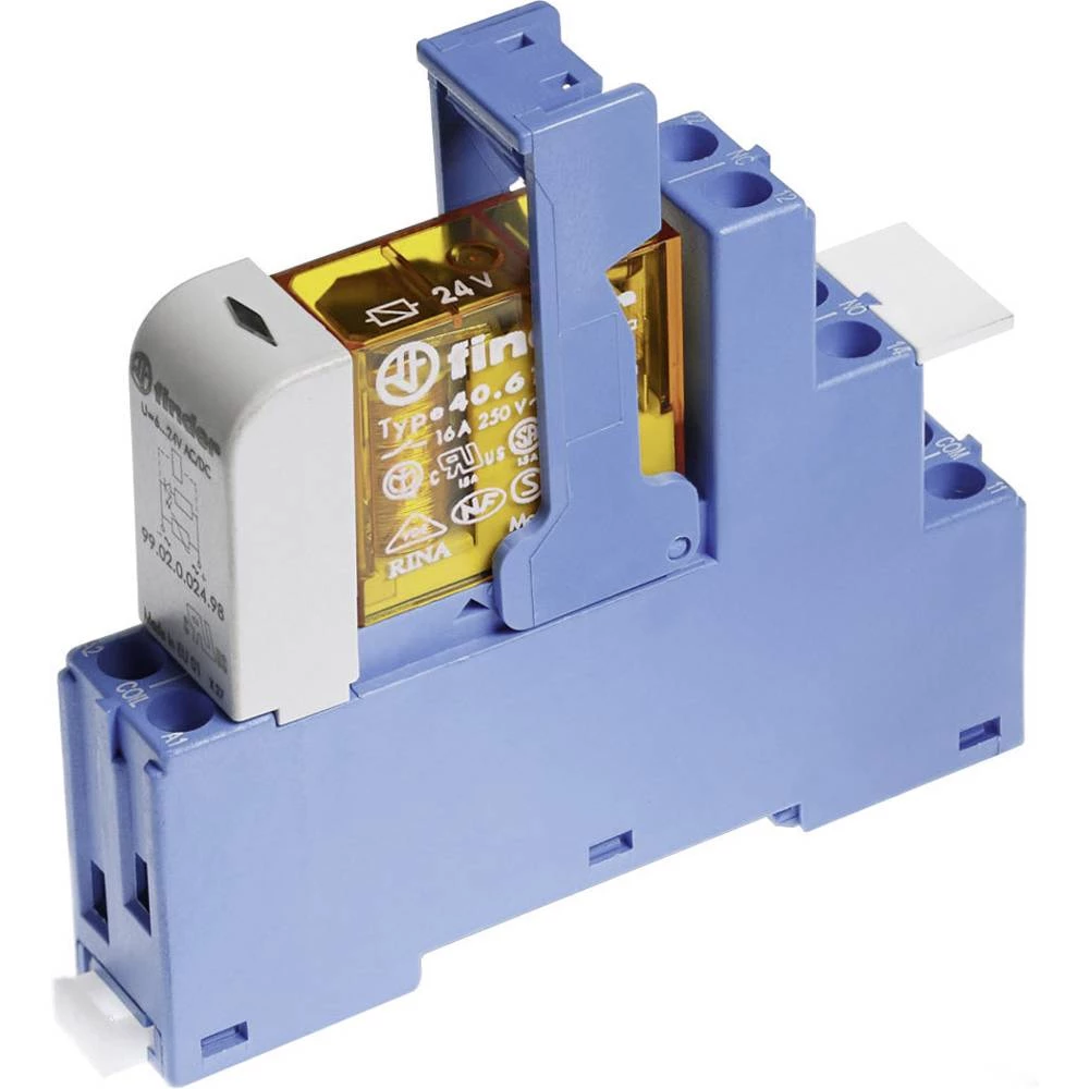 Relejni modul 10 ST Finder 48.61.8.230.4060 Nazivni napon: 230 V/AC Prebacivanje struje (maks.): 16 A 1 prebacivanje slika