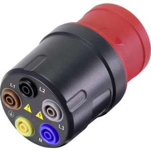 Mjerni adapter [Muški konektor CEE 16 A 5-polni-Utičnica 4 mm] VOLTCRAFT VMA-3L 16 Tamnosiva, Crvena slika