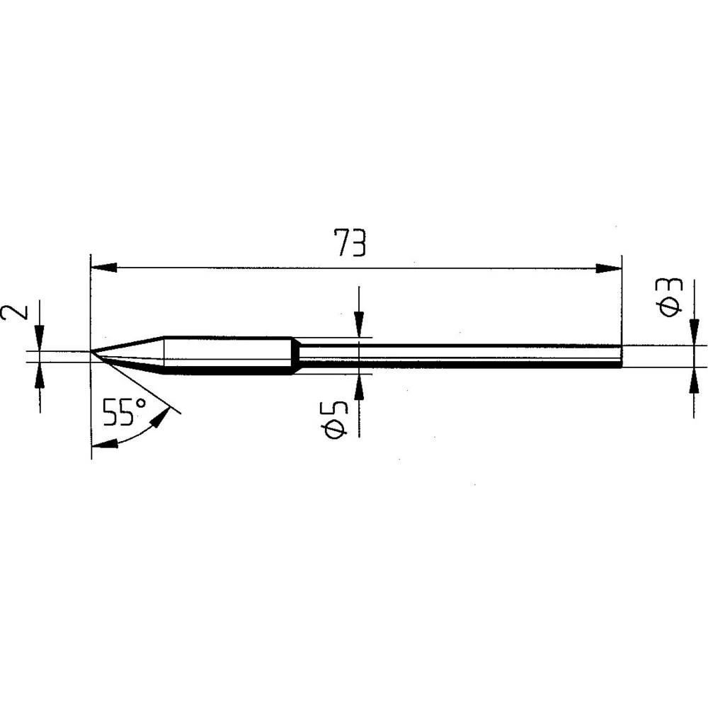 Ersa 0212ND Lemni vrh Diagonalno odrezan Veličina vrha 2 mm Content 1 ST slika
