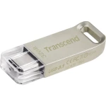 USB Stick Transcend JetFlash® 850 Srebrna 32 GB USB-C™ USB 3.1