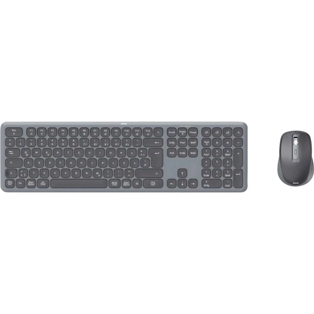 Hama Multi-Device-Tastatur-Maus-Set "WKM-550", kabellos, Funk/BT, SW, QWERTZ DE bežično tipkovnica, set miša njemačka, q slika