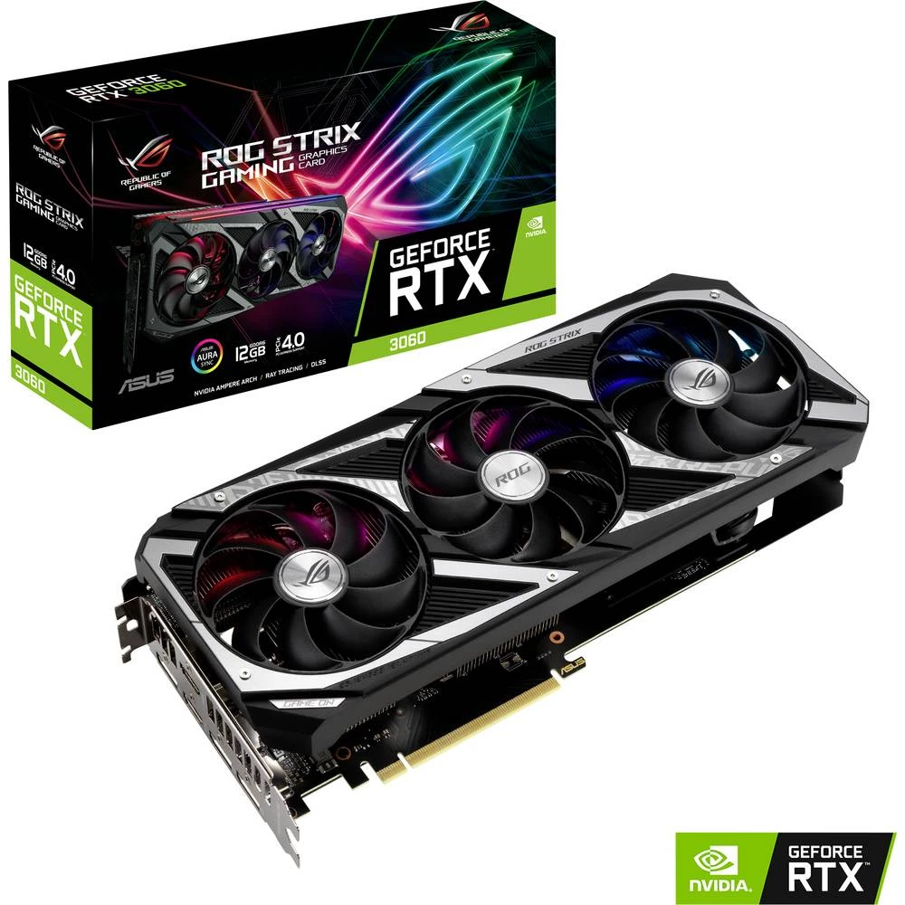 Asus grafička kartica Nvidia GeForce RTX 3060 Strix 12 GB GDDR6-RAM PCIe  HDMI™, DisplayPort RGB osvjetljenje slika