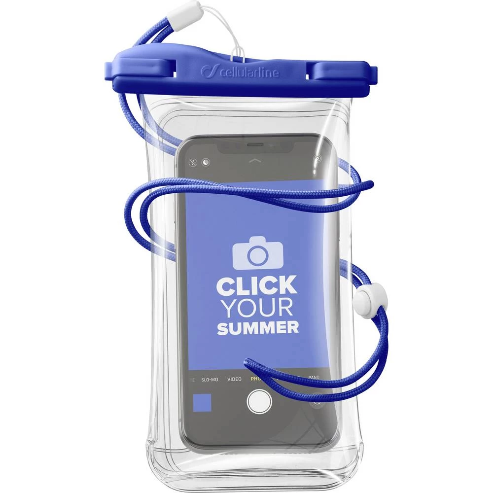 Cellularline VOYAGER20B torbica sa prozorom plava boja, prozirna slika