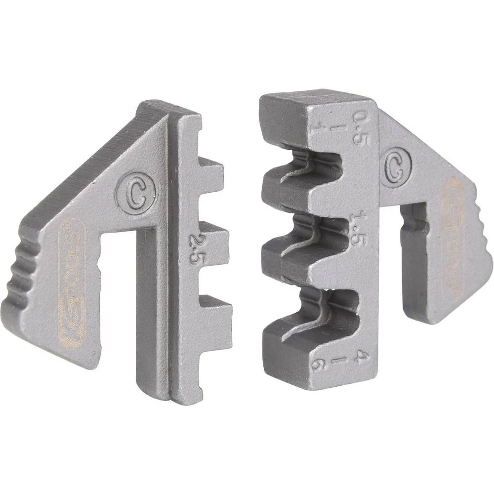 Par matrica za presovanje ravnih utikača 4,8 i 6,3 mm, Ø 0,5 - 6,0 mm KS Tools 115.1417 slika