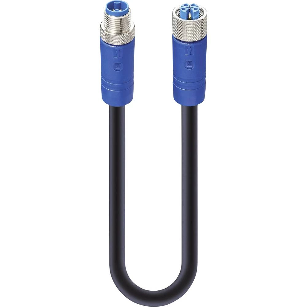 Lumberg Automation 934853039 utični konektor za senzor/aktivator, konfekcionirani M12 ravni muški konektor, konektor, ra slika