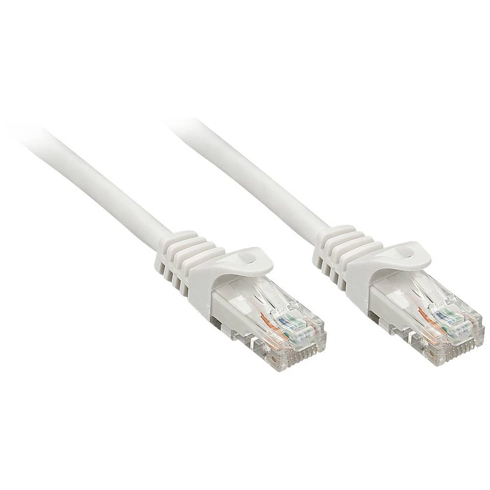 LINDY 48161 RJ45 mrežni kabel, Patch kabel cat 6 U/UTP 0.5 m siva  1 St. slika